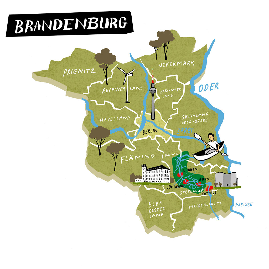 Karte Brandenburg